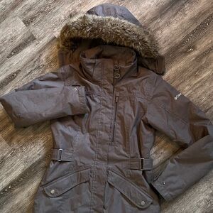 Columbia Women's Foggy Breaker Ski Jacket with Fur Hood Small